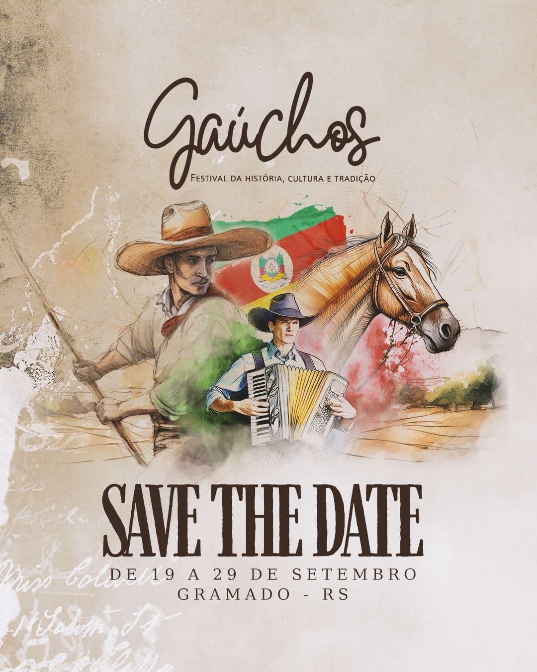 Festival dedicado à cultura gaúcha começa dia 19 de Setembro de 2024 em Gramado